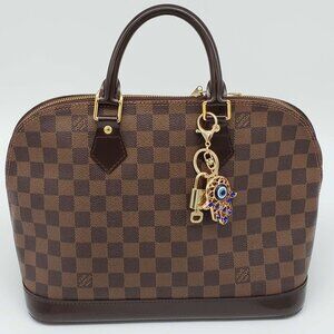 LV Authentic Gold Padlock 🔒 Key Set w/ Unbranded Evil Eye Keychain Charm